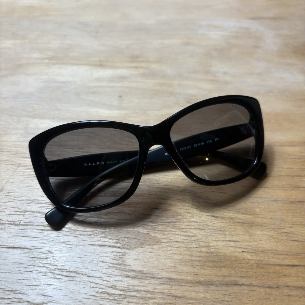 Ralph Lauren Black Cat-Eye Sunglasses RA5190 Black 1377/11 Women's 56/16/135